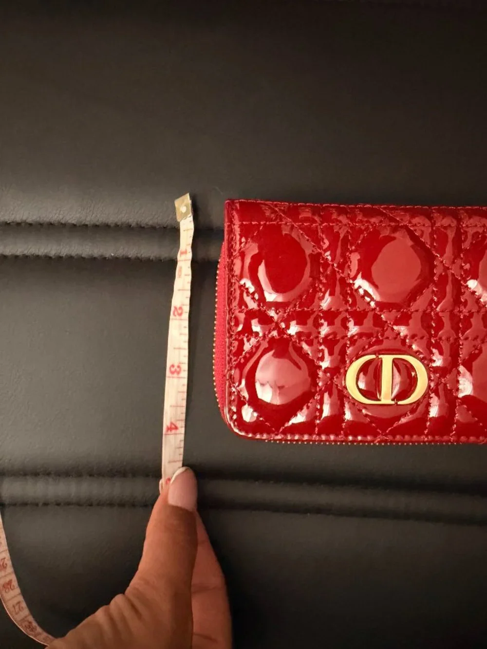 Dior Red Patent Leather Wallet